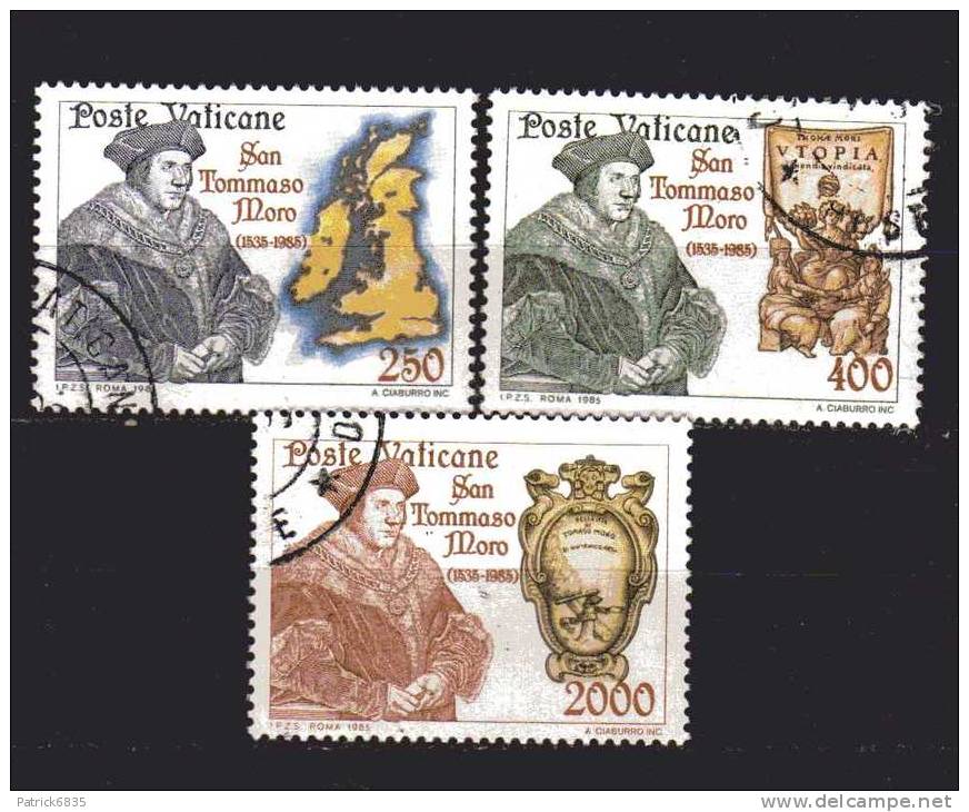 Vaticano °X- - 1985 . San Tommaso Moro. Serie Unif. 773/75.  Usato - Used Stamps