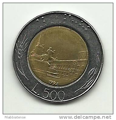 1992 - Italia 500 Lire, - 500 Lire