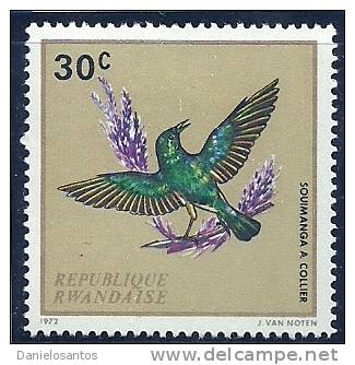 Rwanda 1972 Birds Aves Oiseaux Vegels - Collared Sunbird - Anthreptes Collaris MH - Kolibries