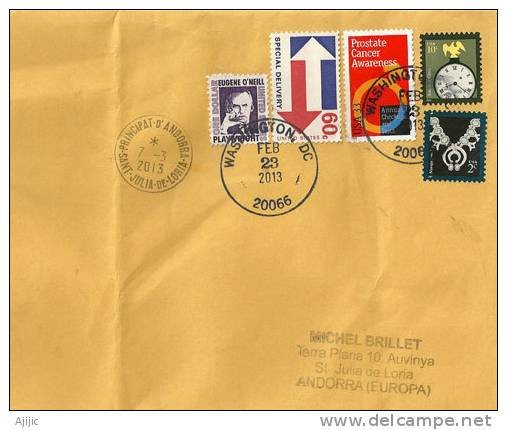Belle Lettre De Washington  Adressée  En Andorre - Storia Postale