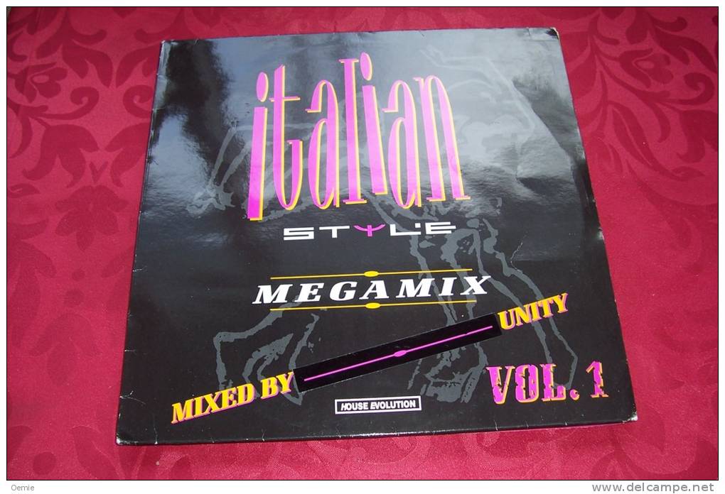 ITALIAN STYLE MEGAMIX    MIXED BY UNITY  VOL1 - 45 T - Maxi-Single