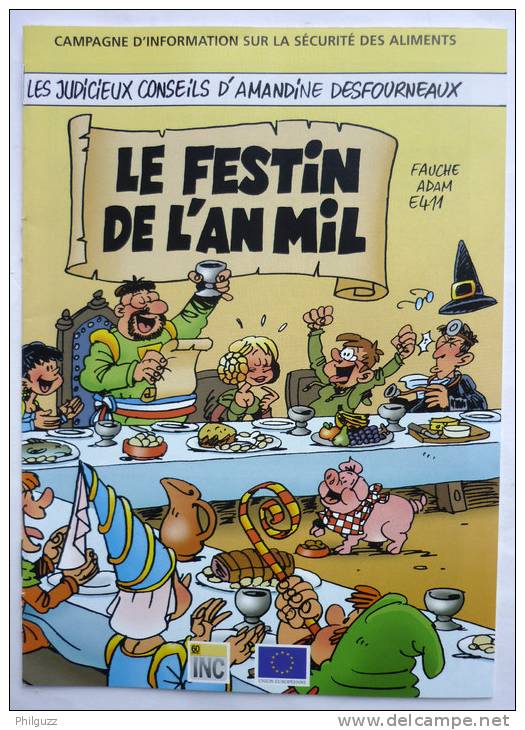 LES JUDICIEUX CONSEILS D'AMANDINE DESFOURNEAUX - LE FESTIN DE L'AN MIL -  FAUCHE ADAM E411 - 1999 - XIII