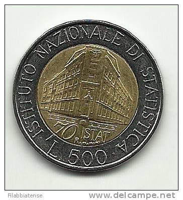 1996 - Italia 500 Lire ISTAT^ - 500 Liras