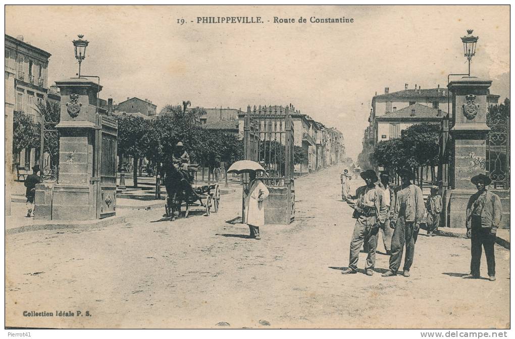 AFRIQUE - ALGERIE - PHILIPPEVILLE - Route De Constantine (belle Animation) - Skikda (Philippeville)