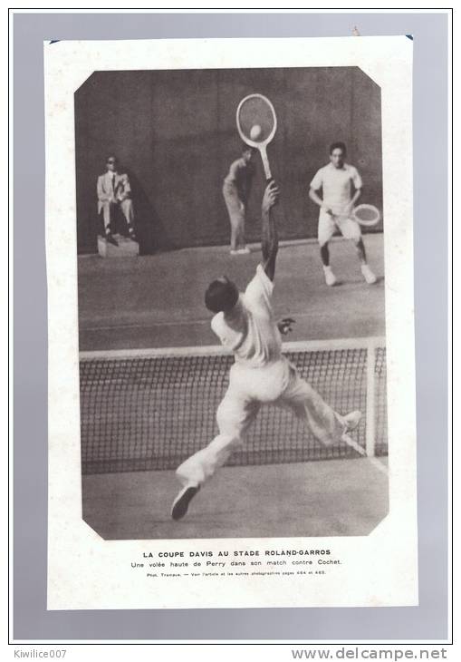 Rolland Garros   1933 Tennis     PHOTOS  LA GRANDE BRETAGNE GAGNE - Other & Unclassified