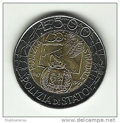 1997 - Italia 500 Lire Polizia Stradale, - 500 Lire