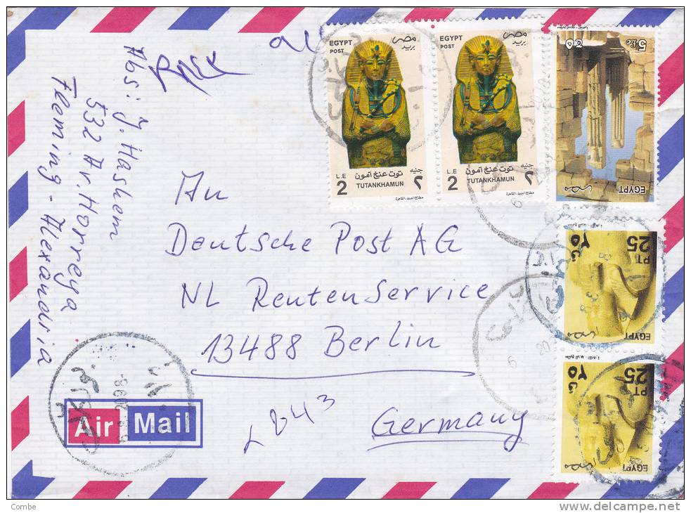 Marcophilie, LETTRE COVER RECOMMANDE EGYPT 2008  4 TIMBRES /3809. - Briefe U. Dokumente