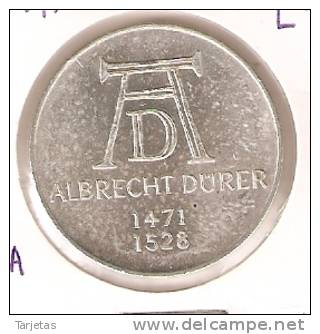 MONEDA DE PLATA DE ALEMANIA DE 5 MARK DEL AÑO 1971 LETRA D  (COIN) SILVER,ARGENT. - 5 Marcos