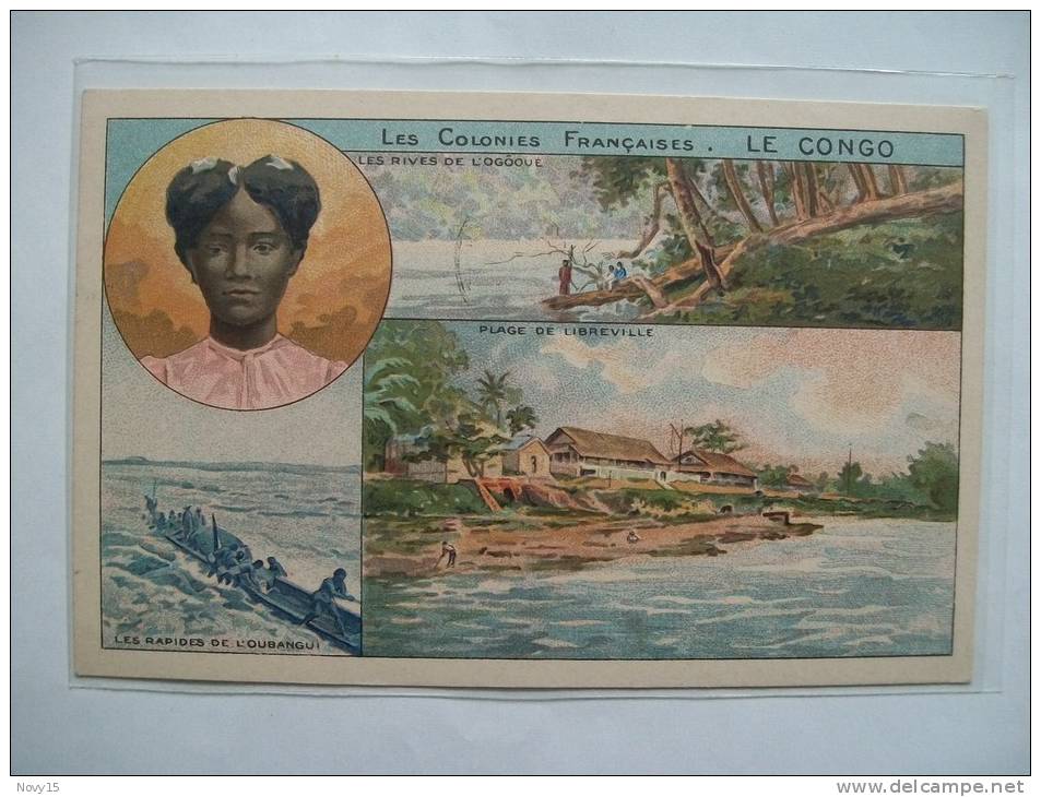 CPA CONGO LES COLONIES FRANCAISES LE CONGO PUBLICITE  CHOCOLATS & THE DE LA Cie  COLONIALE BE  ECRITE - Congo Français