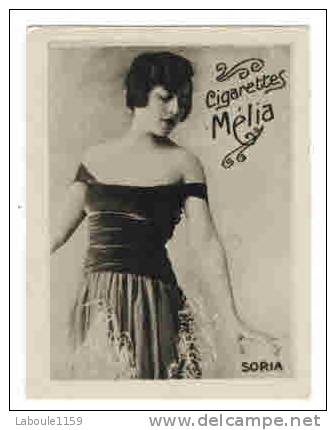 CHROMO EROTIQUE FEMMES  ARTISTE PIN UP Cigarettes MELIA   : " SORIA " - Melia