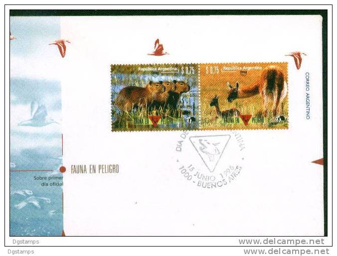 Argentina YT1930-31 FDC Upaep Defensa Medio Ambiente: Hydrochoerus Hydrochoeris, Lama Guanicoe - FDC