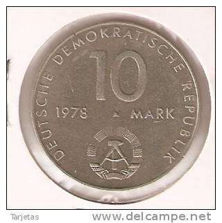 MONEDA DE ALEMANIA DEMOCRATICA DE 10 MARK DEL AÑO 1978  (COIN) - Sonstige & Ohne Zuordnung
