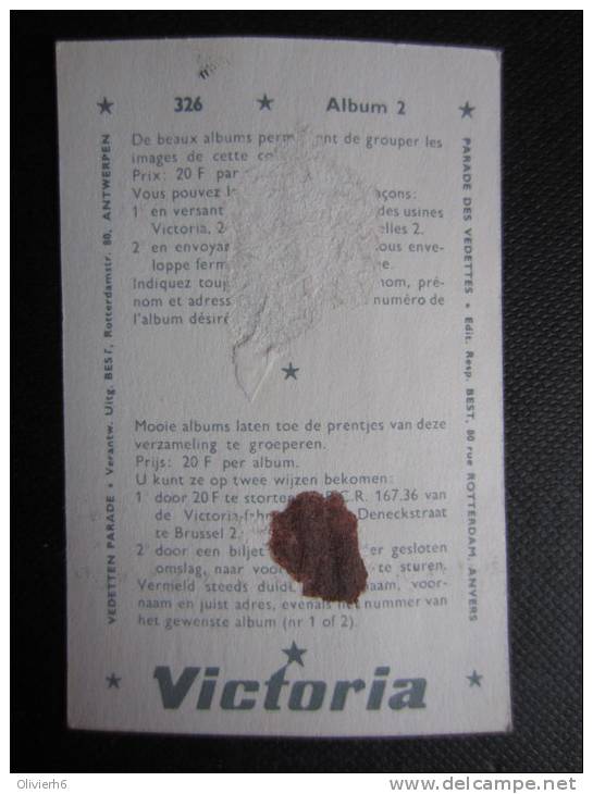 CHROMO Chocolat VICTORIA (M33) PARADE DES VEDETTES (2 Vues) N° 326 Julien STEVENS Cyclisme - Victoria