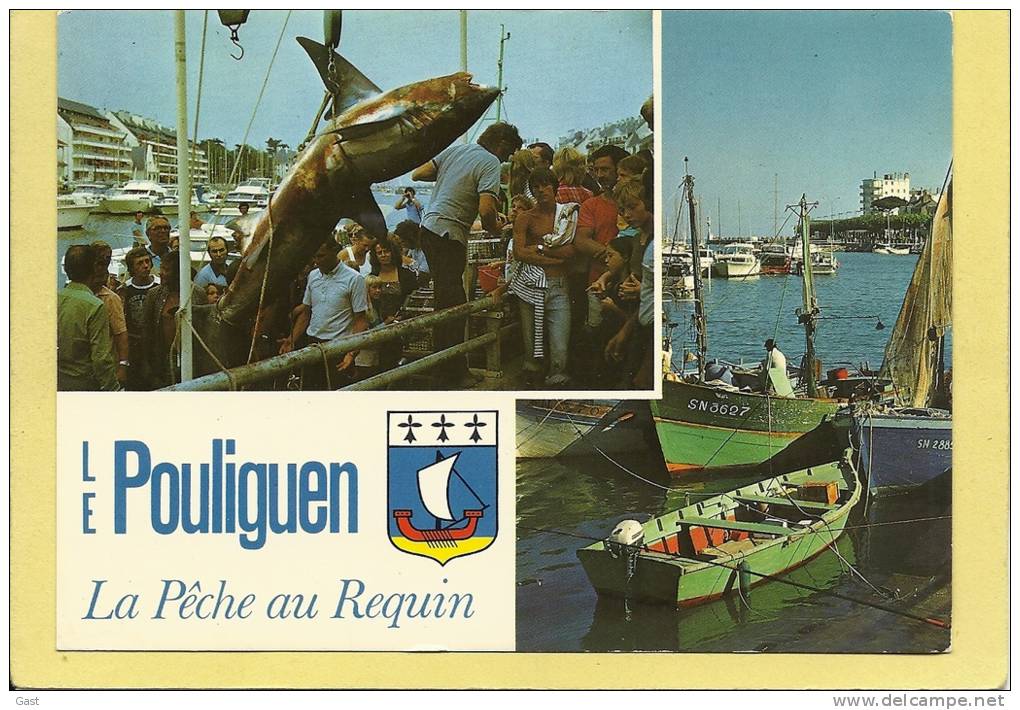 44  LE  POULIGUEN  LA  PECHE  AU  REQUIN - Le Pouliguen