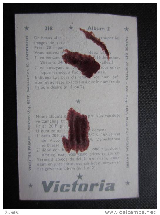 CHROMO Chocolat VICTORIA (M33) PARADE DES VEDETTES (2 Vues) N° 318 Julio JIMENEZ Cyclisme - Victoria