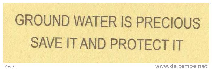 "Ground Water Is Precious, Save And Protect", 3 Diff., Language Environemnt, BedRocks, Mineral, Health, Meghdoot Used - Umweltschutz Und Klima