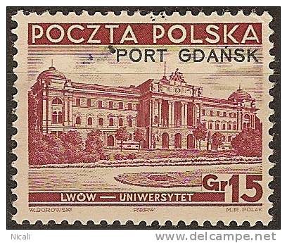 DANZIG (POLISH) 1934 15g SG R32 HM YC236 - Port Gdansk