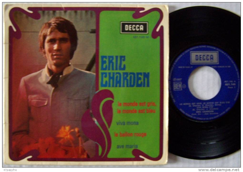 Eric CHARDEN  EP 45T Le Monde Est Gris, Le Monde Est Bleu - 45 T - Maxi-Single