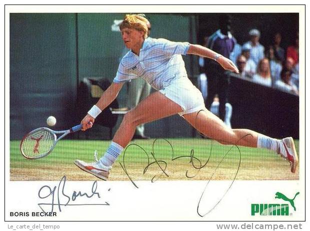 Boris Beckers. Tennista. Cartolina Autografata. Autografo Su Fotocartolina. - Personalità Sportive