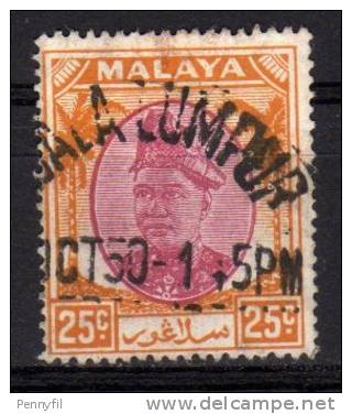 MALAYA SELANGOR - 1949/55 YT 56 USED - Selangor