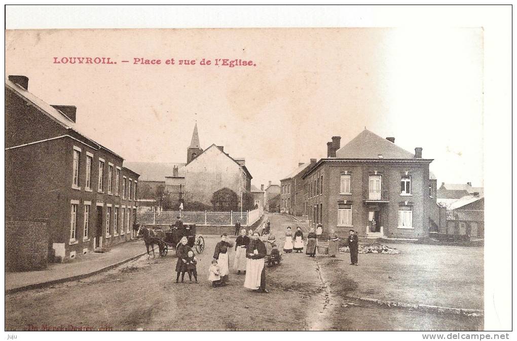 59 Louvroil - Place Et Rue De L´Eglise - Louvroil