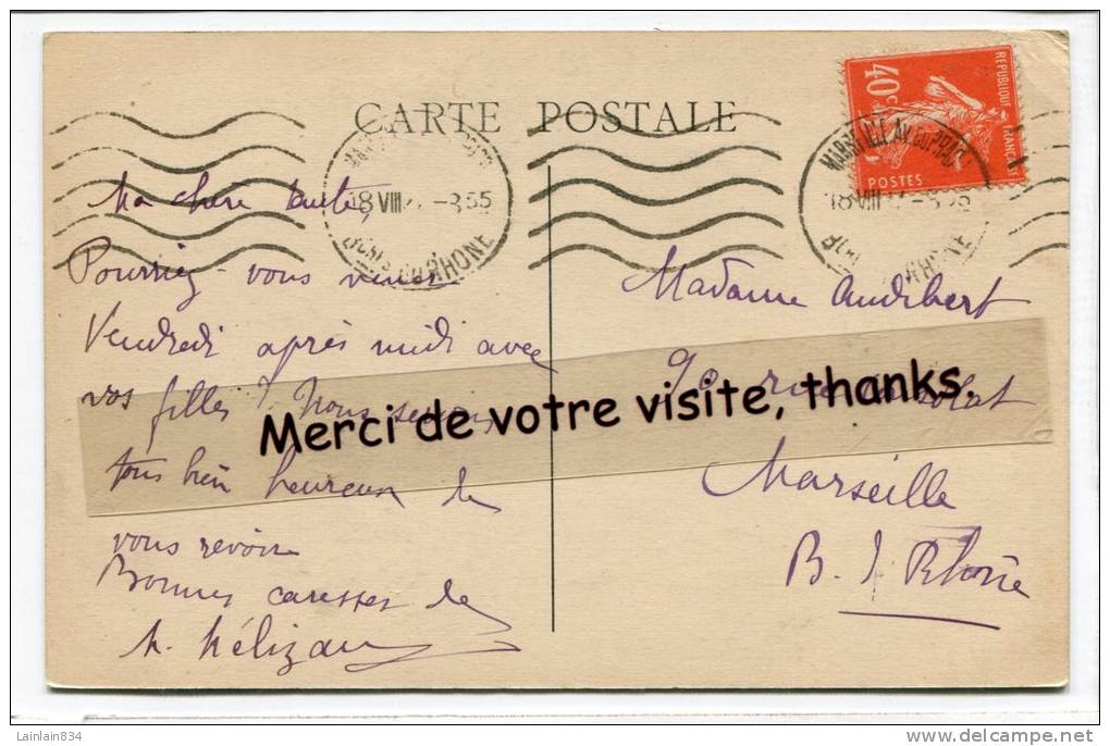 -  MARSEILLE - Le Fort St-Jean - Magnifique Voilier, Sortant Du Port, Rare, écrite, 1910, Bon état, Scans. - Alter Hafen (Vieux Port), Saint-Victor, Le Panier