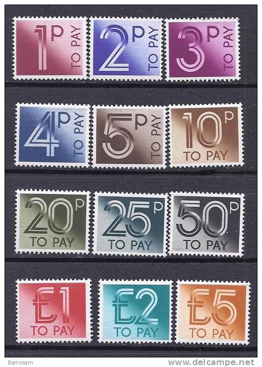 GreatBritain1982: Michel Portomarken89-100mnh** Catalogue Value30Euros - Tasse