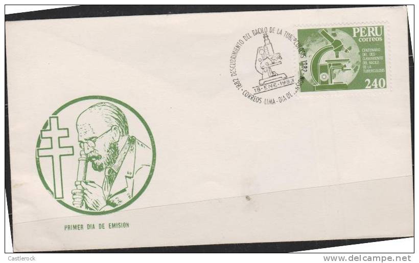 O) 1983 PERU, DISCOVERY OF THE TB BACILLUS-1882, FDC MINT. - Peru