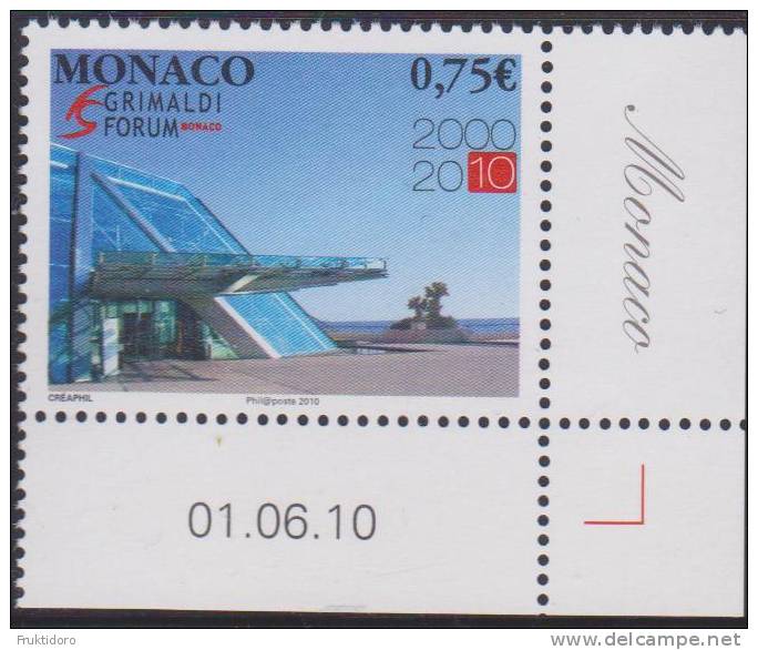 Monaco Mi 3001 10th Anniversary Of The Grimaldi Forum * * - Unused Stamps