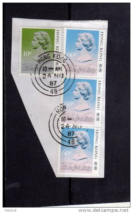 HONG KONG 1987 QUEEN ELIZABETH II - REGINA ELISABETTA USED - Used Stamps
