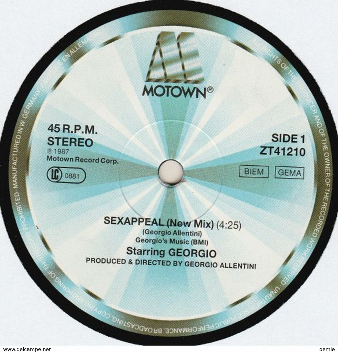 GEORGIO  °  SEX APPEAL - 45 T - Maxi-Single