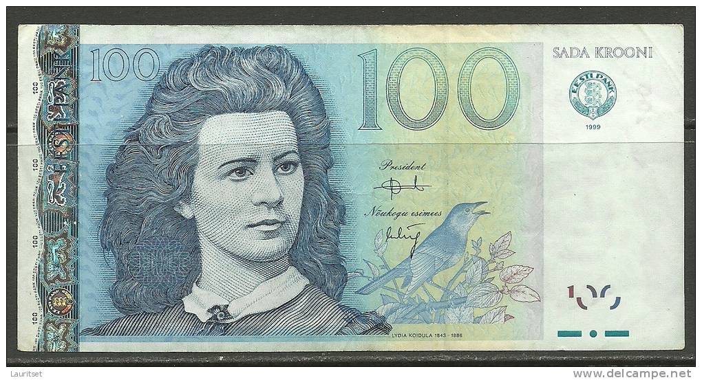 Estland Estonia 100 Krooni 1999 REPLACEMENT Note Seria ZZ - Estonie