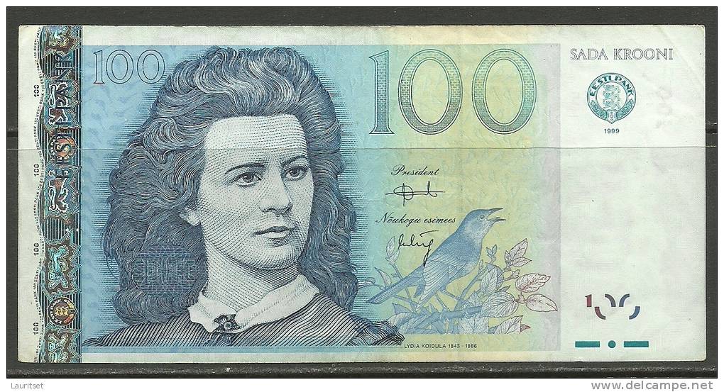 Estland Estonia 100 Krooni 1999 REPLACEMENT Note Seria ZZ - Estonia