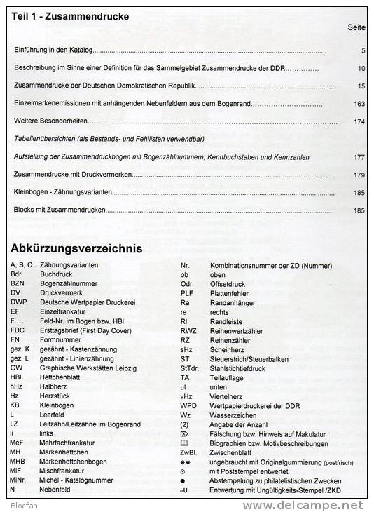 Spezial-Katalog DDR Teil 1 ZD 2013 Neu 25€ Varianten Zierfelder Leerfelder Ränder Se-tenant Special Catalogue Of Germany - Sammlungen