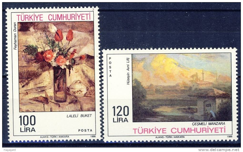 #Turkey 1986. Paintings. Peintures. Gemälde. Michel 2759-60. MNH(**) - Unused Stamps