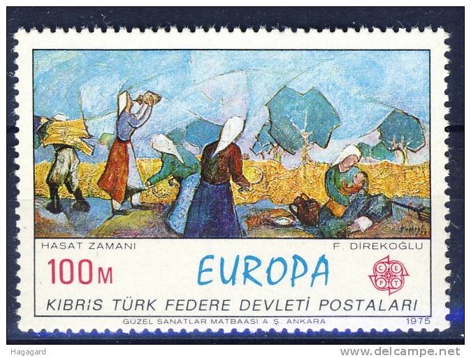 ##Cyprus/Turkey 1975. CEPT.  Painting. Peinture. Gemälde. Michel 24. MNH(**) - Neufs