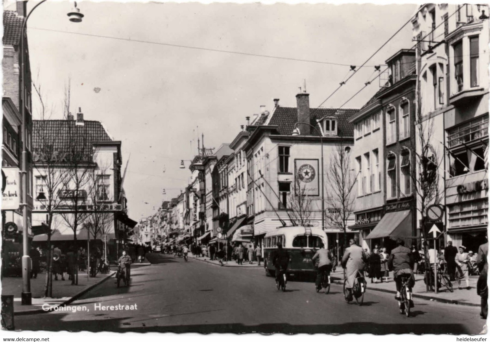 Ak Groeningen, Herestraat, Gelaufen 1958 (22z9) - Groningen