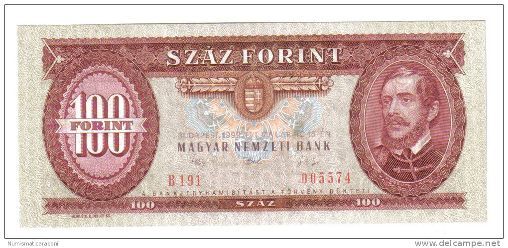 Magiar Nemzeti Bank 100 Forint 1992 LOTTO 1095 - Ungarn