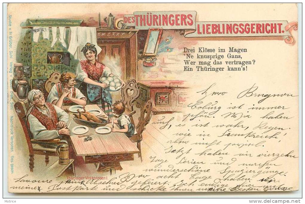 Des Thüringers Lieblingsgericht  - Carte Illustrée - Autres & Non Classés