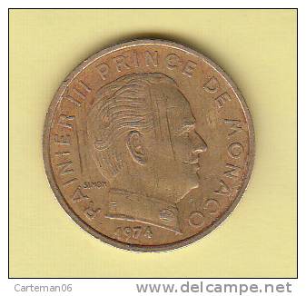 Pièce De Monaco - 0.10 Centimes - Rainier III - 1974 - 1960-2001 Francos Nuevos