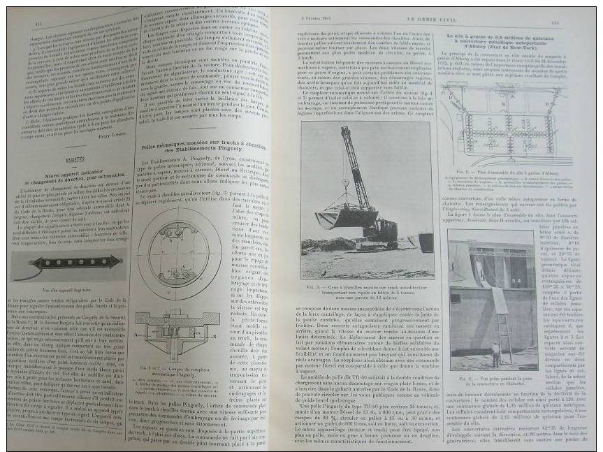 GENIE CIVIL 1934 N°05:ALGERIE PONT D'HELIOPOLIS SUR L'OUED SEYBOUSE/LYON ETABLISSEMENTS A.PINGUELY/ACIERIES DE POMPEY - Autres & Non Classés