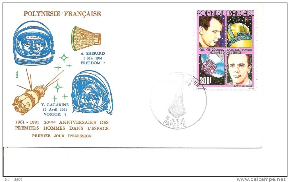 Espace -Gagarine ( FDC De Polynésie De 1981 à Voir) - Oceania