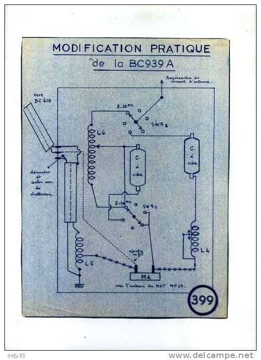 - E.M.A.T./A.F.N. RADIO SCR 399, RADIO WS 19 ET POSTE RR 2 . LOT DE DOCUMENTS NON VERIFIES - Radio's