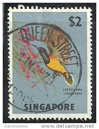 Singapore 1963 Birds  Aves Oiseaux Vegels - Olive-backed Sunbird - Nectarinia Jugularis Canc - Hummingbirds