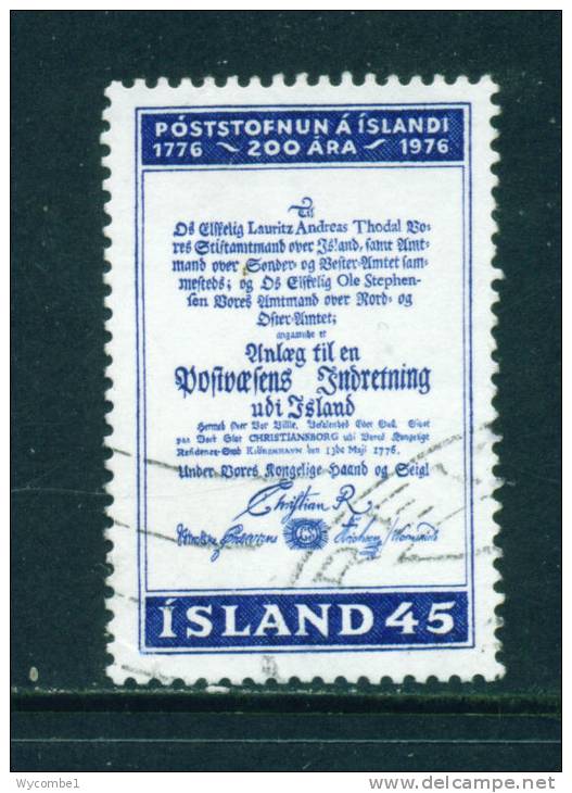 ICELAND - 1976 Postal Services 45k Used (stock Scan) - Used Stamps