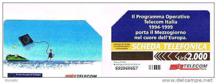 TELECOM ITALIA - OMAGGIO PRIVATE - C.&C. 3423 - FONDO EUROPEO SVILUPPO REG.LE     2.000 - USATA - Privadas - Homenaje