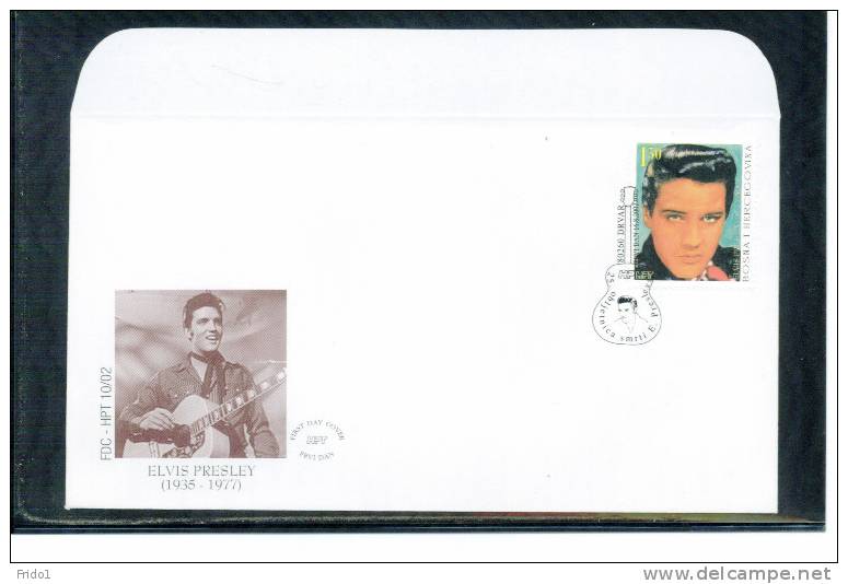 Bosnien Und Herzegowina Kroat.Post Mostar 2002 Elvis Presley FDC - Singers