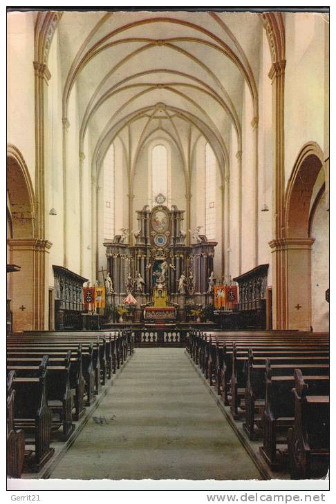 5540 PRÜM, Basilika Innenansicht 1965 - Pruem
