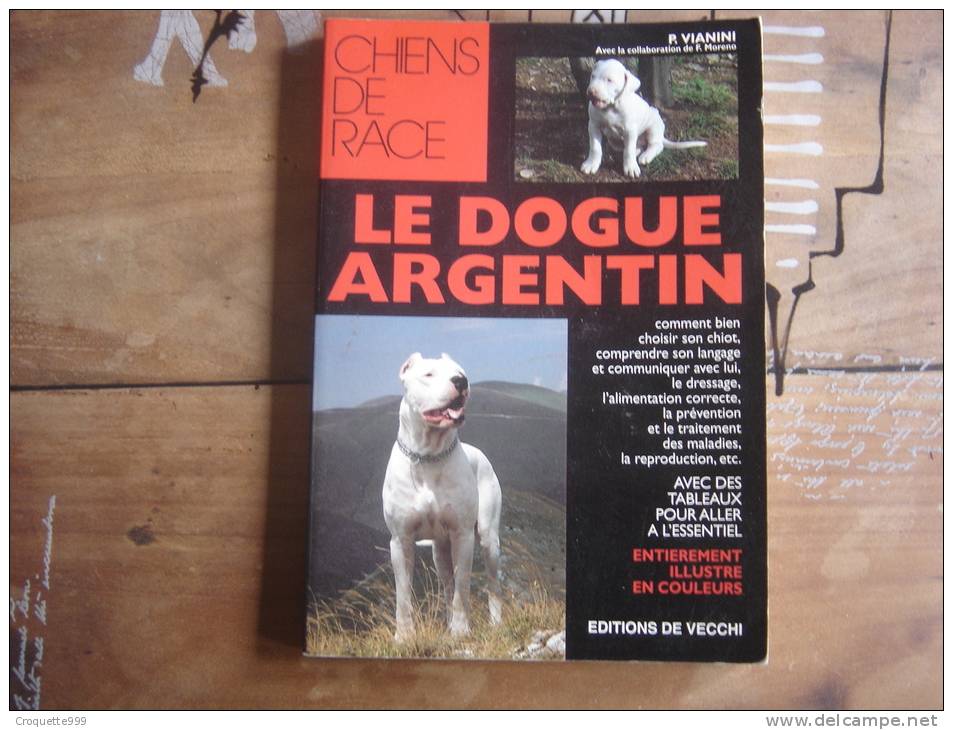 Chiens De Race LE DOGUE ARGENTIN P Vianini DE VECCHI CHIEN DOG - Animaux
