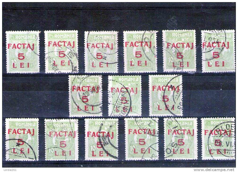 1926 - Timbre-poste De 1919 Avec Surcharge Mi No 5 Et Yv 5 LOT X 15 - Paquetes Postales